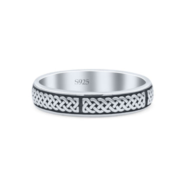 Oxidized Claddagh Irish Triquetra Heart Designer Celtic Knot Fashion Band Thumb Ring